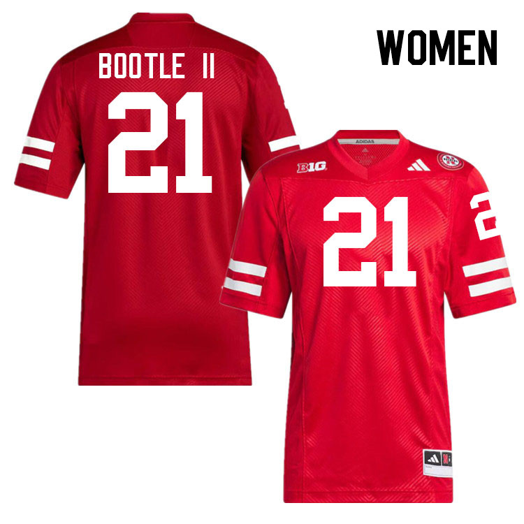 Women #21 Dwight Bootle II Nebraska Cornhuskers College Football Jerseys Stitched Sale-Scarlet